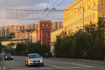 Проспект Ленина вечером