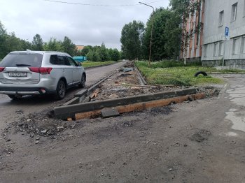 Ремонт участка дороги в Росляково