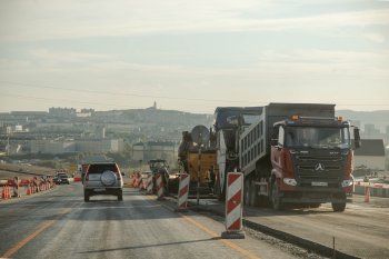 РЕмонт дороги в Мурманской области