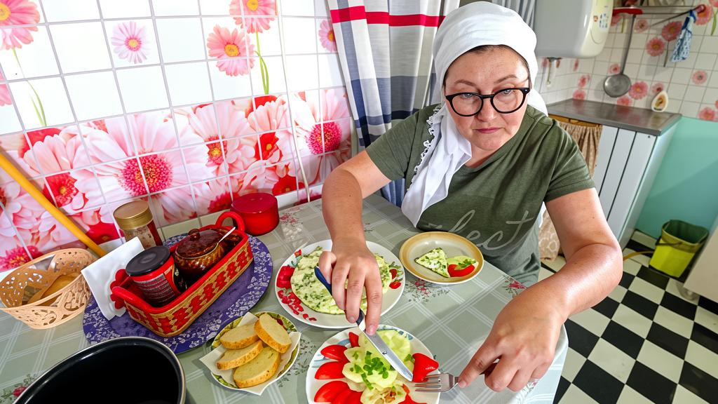 Бабушка готовит на неделю вперед.