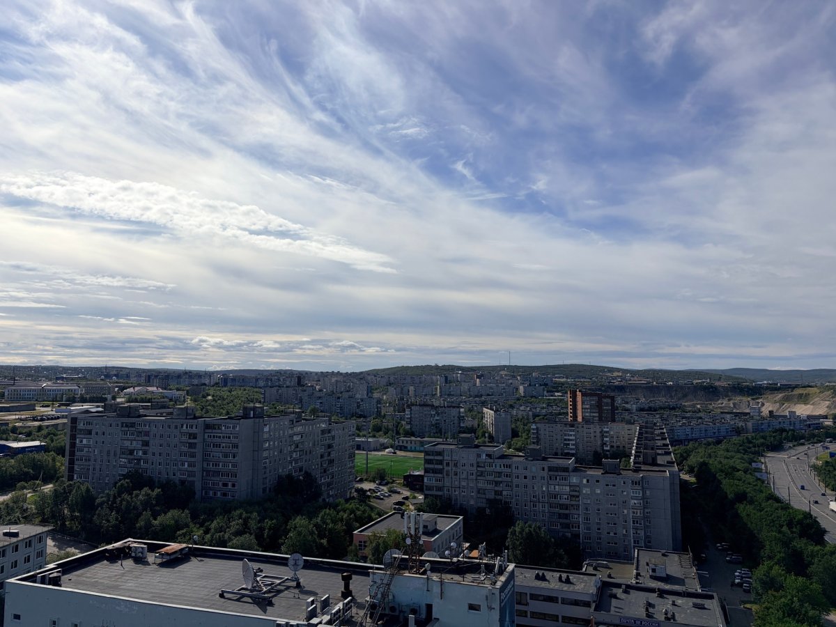Панорамный вид на город с крыши