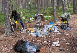 Уборка леса от мусора в Мурманской области