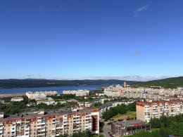 Вид осеннего Мурманска