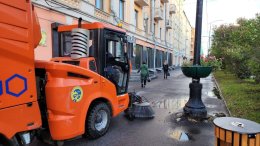 Уборка городских улиц Мурманска