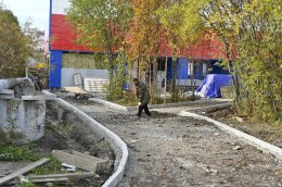 Работы по благоустройству в Североморске