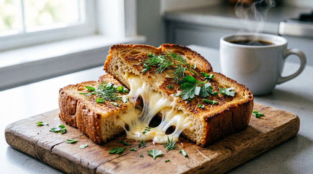 Гренки с сыром.