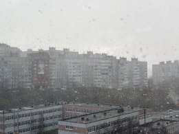 первый снег в Мурманске