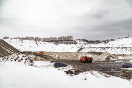 складирование снега в Мурманске