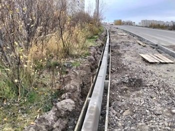 Ремонт дороги на улице Баумана в Мурманске