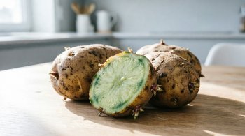 Позеленевший картофель.
